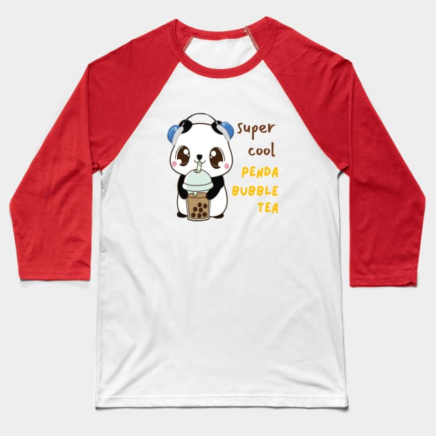 Super cool PENDA bubble tea Baseball T-Shirt by Color by EM